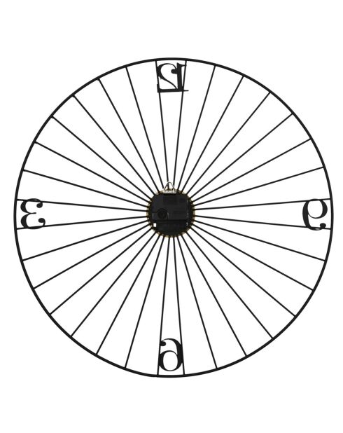 Horloge filaire noir - D.50 cm