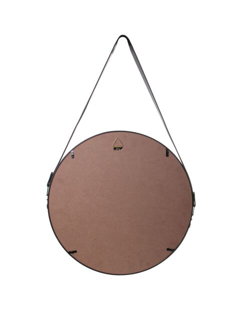 Miroir rond avec anse noir - 40x65.5 cm