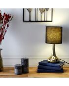 Lampe touch cuivre noir noir/doré - 15x15x32.5 cm
