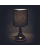 Lampe touch cuivre noir noir/doré - 15x15x32.5 cm