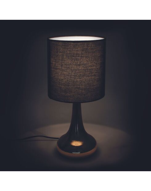 Lampe touch cuivre noir noir/doré - 15x15x32.5 cm