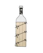 Porte-bouteilles de vin noir/beige - 21x11x83.5 cm