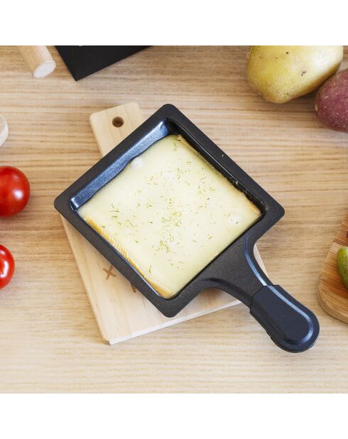 4 Repose poêlon à raclette en bois - 10x13.70 cm