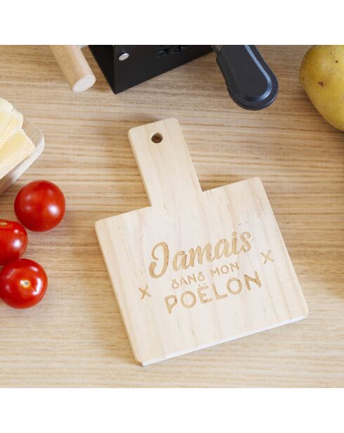 4 Repose poêlon à raclette en bois - 10x13.70 cm