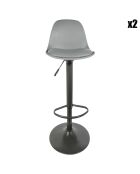 2 Tabourets de bar Isak gris - 38x41.5x104 cm