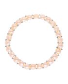 Bracelet Rang Acier & Perles d'Eau Douce rondes rose naturel