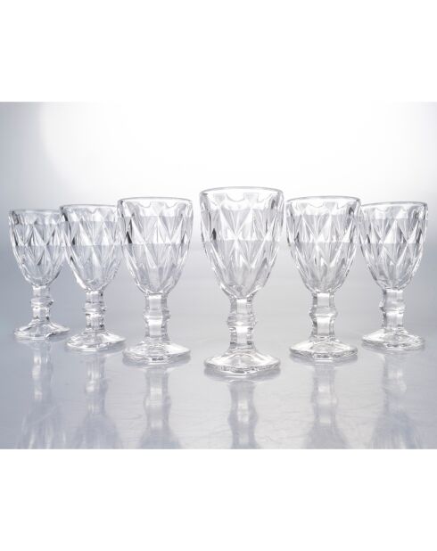 6 Verres Prisma transparents - 4 cl