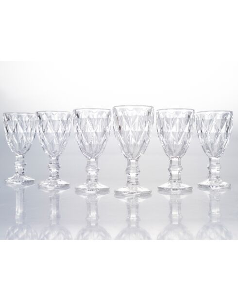 6 Verres Prisma transparents - 4 cl