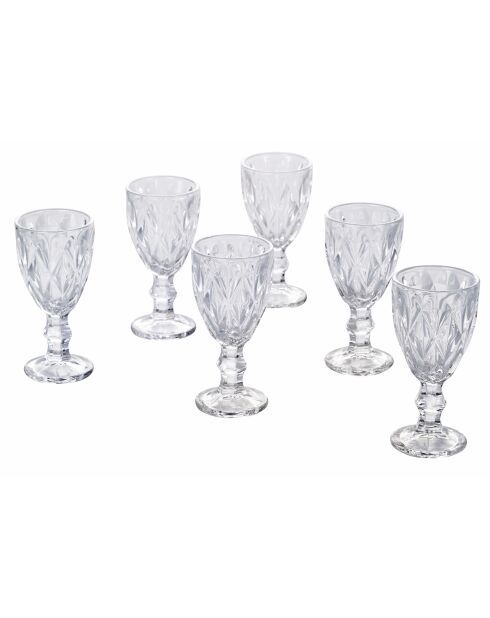 6 Verres Prisma transparents - 4 cl