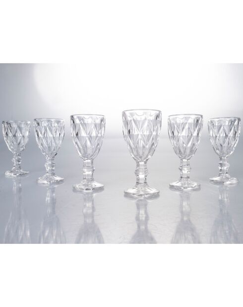 6 Verres Prisma transparents - 4 cl