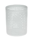 Photophore en Porcelaine Lace blanc - D.7.5xH.9.2 cm