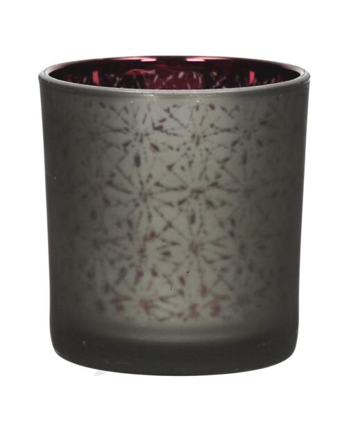 Photophore Fir gris - D.7.5xH.8 cm