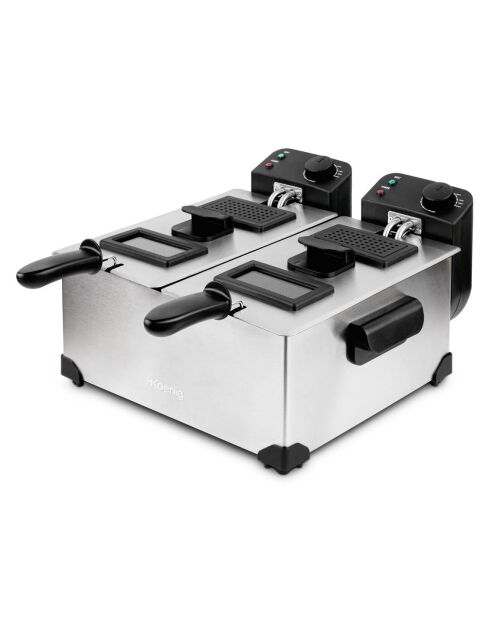 Fritteuse mit zwei Fächern