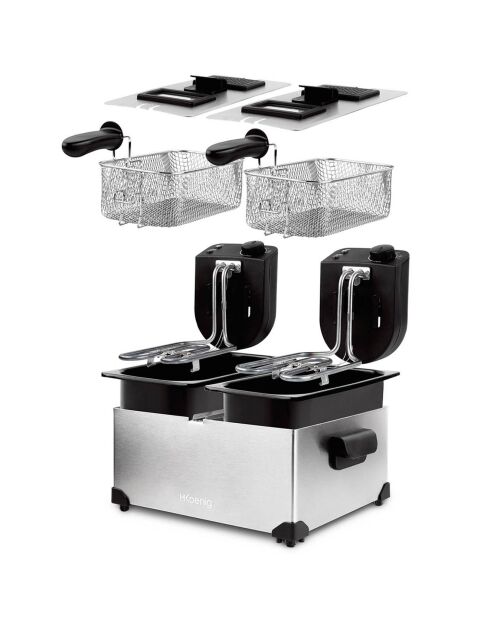 Fritteuse mit zwei Fächern