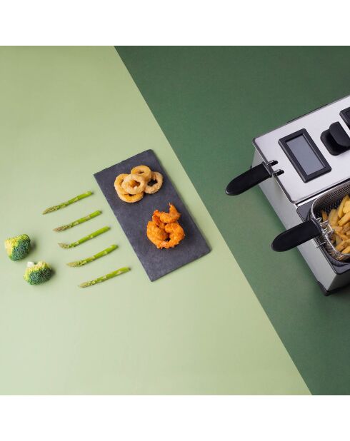 Fritteuse mit zwei Fächern