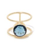 Bague Nicole Iolite en laiton doré