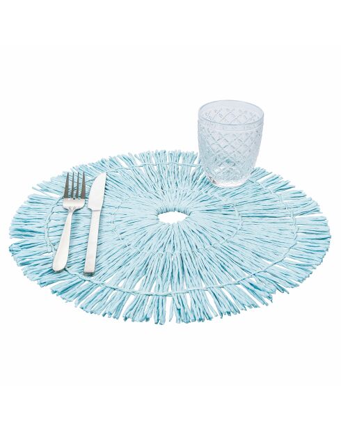 6 manteles individuales azules Ocean - D.38 cm