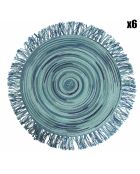 6 manteles individuales Baita azules - D.44,5 cm