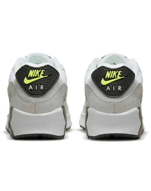 Baskets en Cuir Air Max 90 Gs blanc/gris/fluo