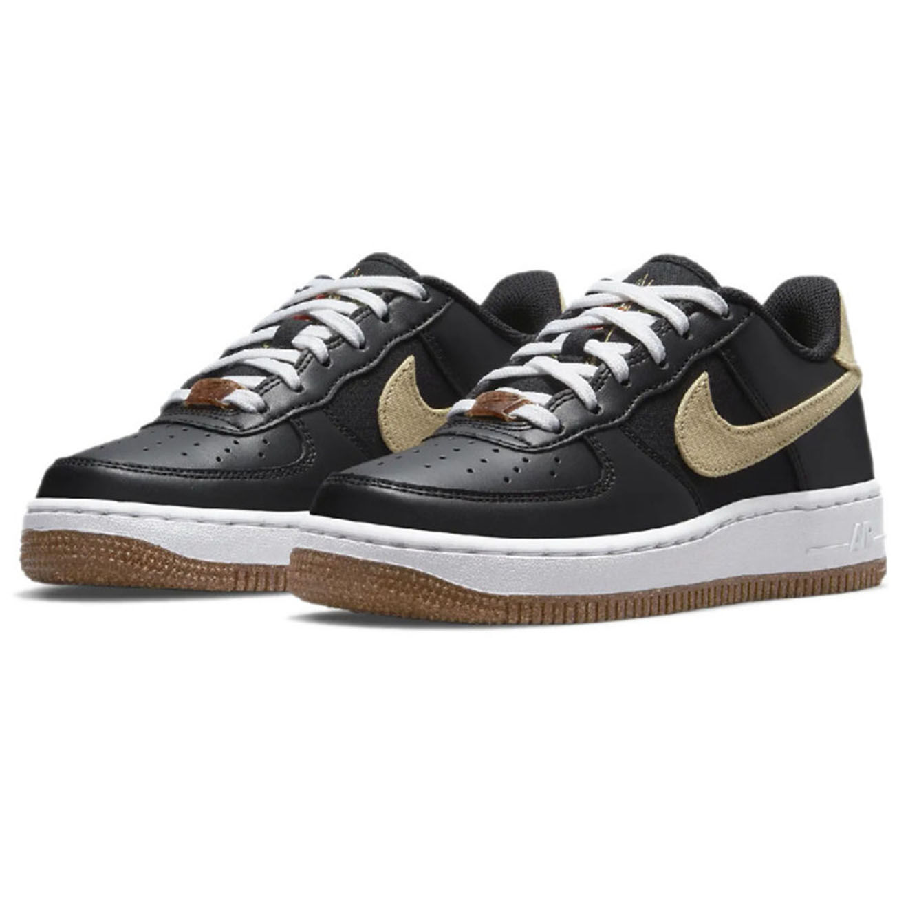 Baskets Air Force 1 Lv8 1 Gs noir beige Vente privee Nike BazarChic