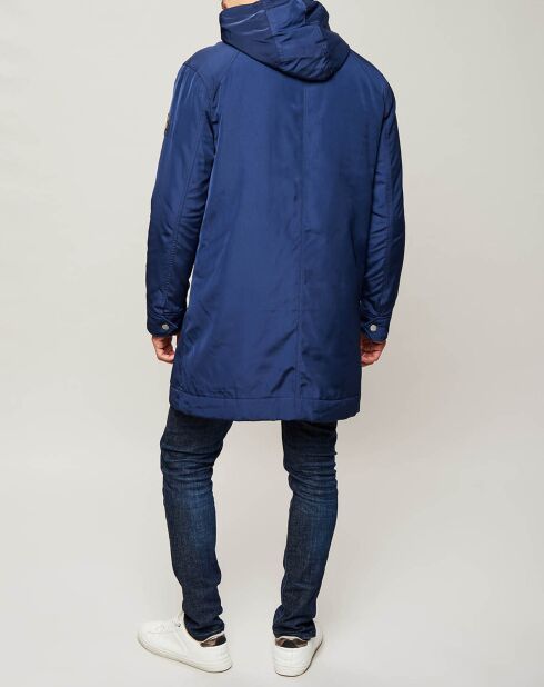 Parka à capuche bleu marine