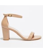 Sandales en Cuir Nearlynude beiges - Talon 8 cm