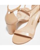 Sandales en Cuir Nearlynude beiges - Talon 8 cm