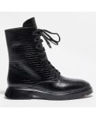 Boots McKenzee effet reptile noires