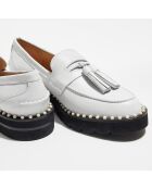 Mocassins en Cuir Mila blancs