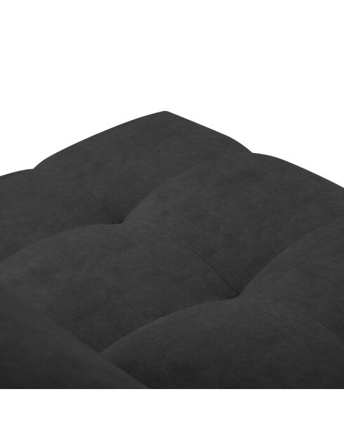 Canapé d'angle droit velours nico 4 places gris foncé - 253x164x100 cm