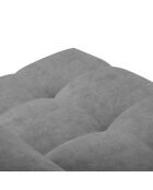 Canapé d'angle droit velours nico 4 places gris - 253x164x100 cm