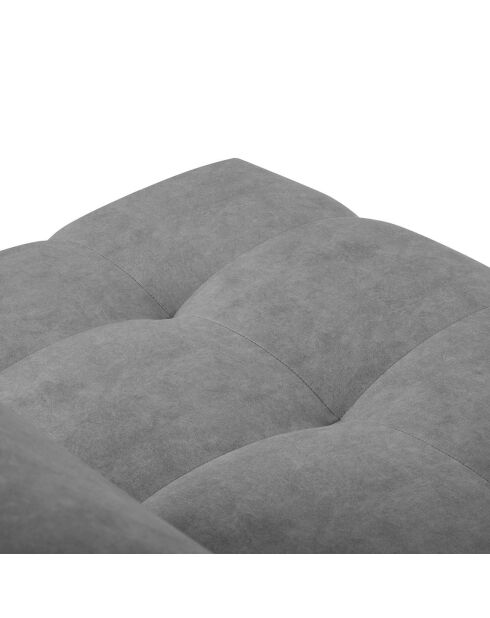 Canapé d'angle droit velours nico 4 places gris - 253x164x100 cm