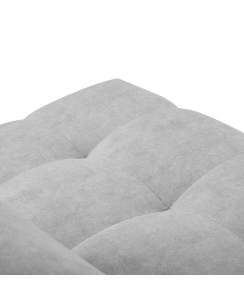 Canapé d'angle droit velours Nico 4 places gris clair - 253x164x100 cm