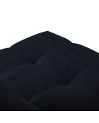 Canapé d'angle droit velours Nico 4 places bleu foncé - 253x164x100 cm