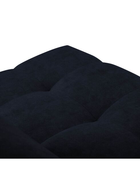 Canapé d'angle droit velours Nico 4 places bleu foncé - 253x164x100 cm