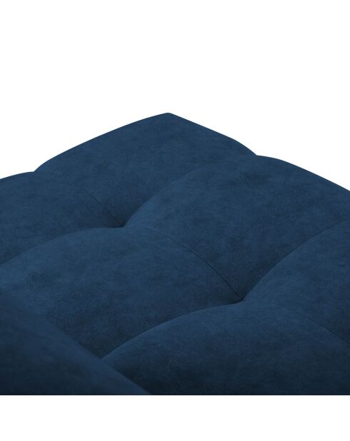 Canapé d'angle droit velours nico 4 places bleu - 253x164x100 cm