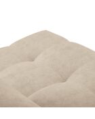 Canapé d'angle droit velours nico 4 places beige - 253x164x100 cm
