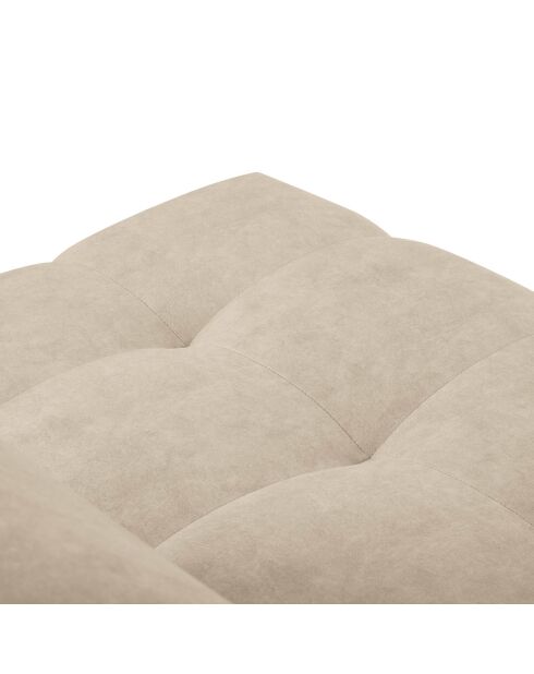 Canapé d'angle droit velours nico 4 places beige - 253x164x100 cm