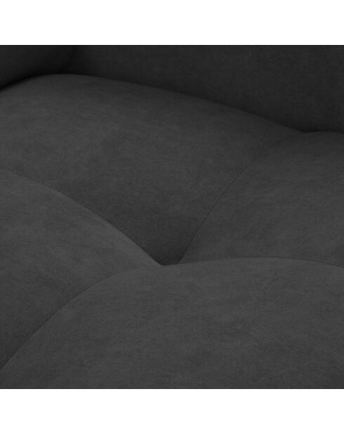 Canapé d'angle gauche velours nico 4 places gris foncé - 253x164x100 cm