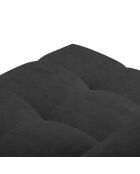 Canapé d'angle gauche velours nico 4 places gris foncé - 253x164x100 cm