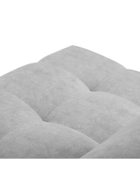 Canapé d'angle gauche velours Nico 4 places gris clair - 253x164x100 cm