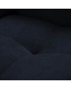 Canapé d'angle gauche velours Nico 4 places bleu foncé - 253x164x100 cm