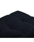 Canapé d'angle gauche velours Nico 4 places bleu foncé - 253x164x100 cm