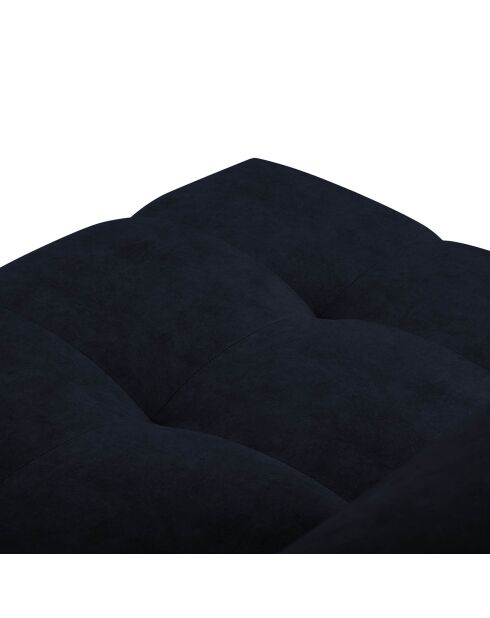 Canapé d'angle gauche velours Nico 4 places bleu foncé - 253x164x100 cm