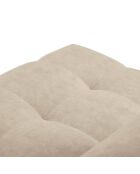 Canapé d'angle gauche velours nico 4 places beige - 253x164x100 cm