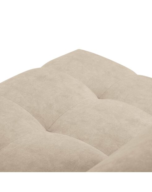 Canapé d'angle gauche velours nico 4 places beige - 253x164x100 cm