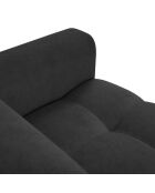 Canapé velours Nico 3 places gris foncé - 234x108x100 cm