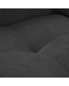 Canapé velours Nico 3 places gris foncé - 234x108x100 cm