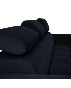 Canapé velours Nico 3 places bleu foncé - 234x108x100 cm