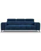 Canapé velours Nico 3 places bleu - 234x108x100 cm